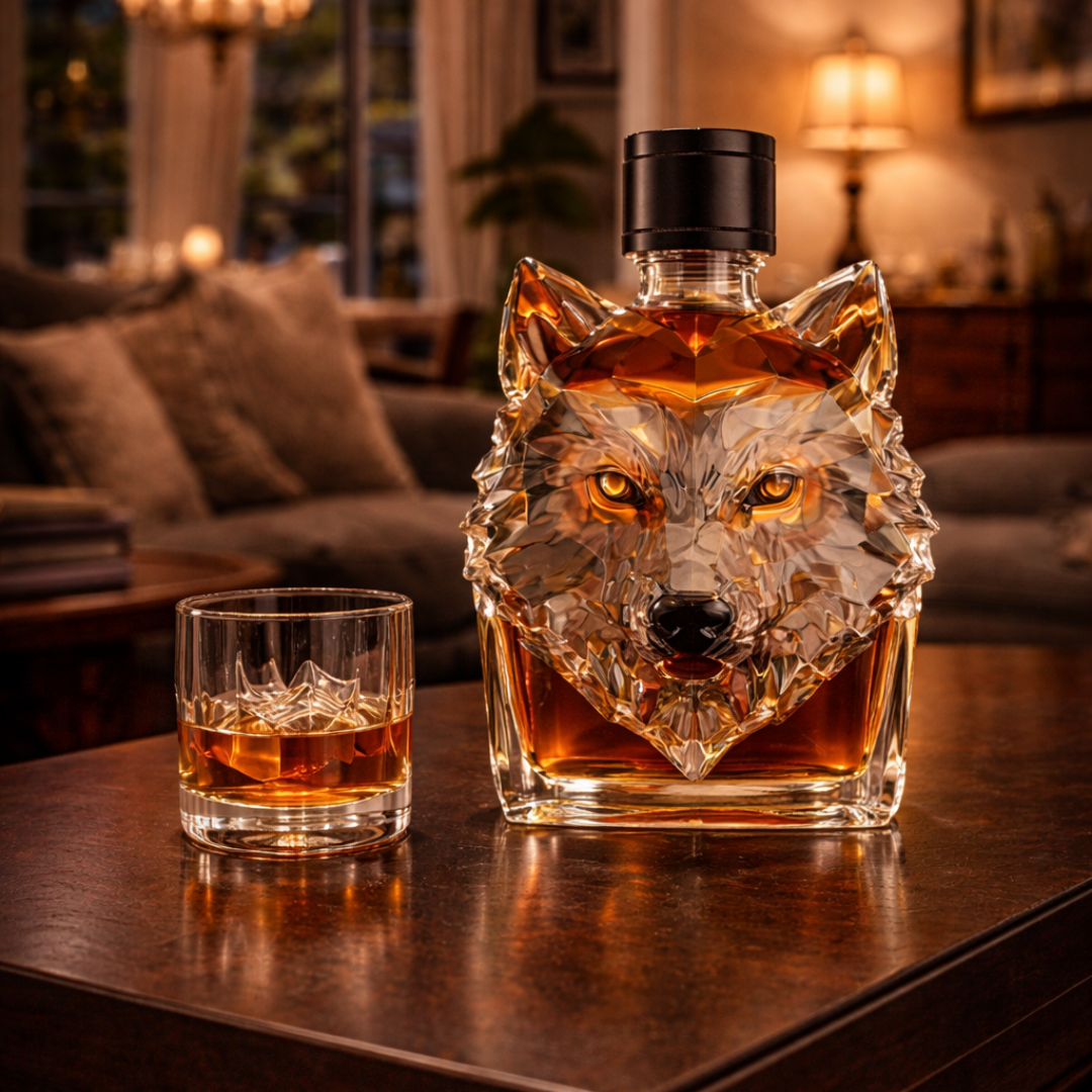 Decanter per Whisky 'Testa di Lupo' - Edizione Esclusiva