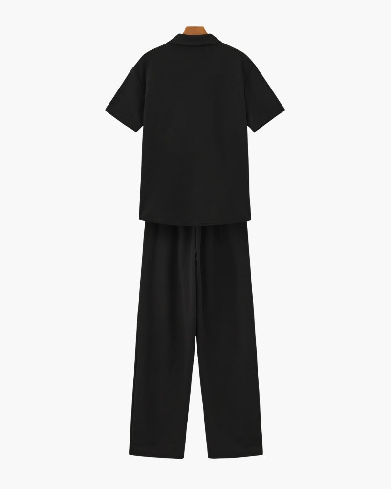 Cotton Polo & Pantalon Set